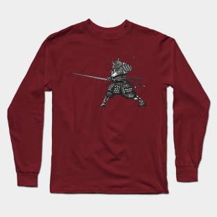 Traditional Japanese Samurai Warrior Fight Pose Long Sleeve T-Shirt